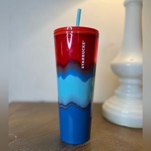 Red, White & Blue Ombré Starbucks Cup